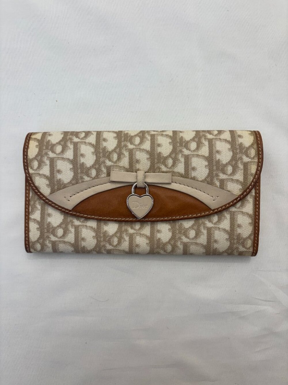 Christian Dior Romantique Trotter Wallet w/ Heart Charm
